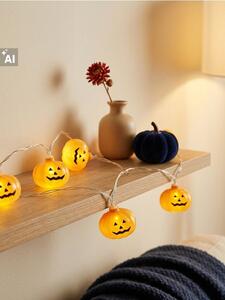 Sinsay - Halloweenový LED řetěz s motivem dýní - oranžová