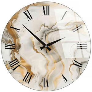 NÁSTĚNNÉ HODINY bílá, barvy zlata 40/40/0,4 cm - Nástěnné hodiny, Online Only