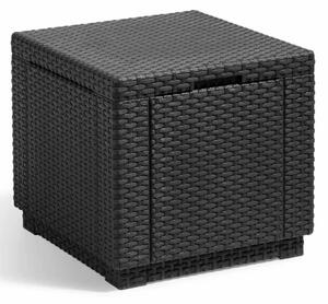 Allibert Alllibert Úložný taburet Cube grafitový 213816