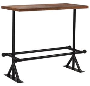 Barový stůl z recyklovaného masivu 120x60x107 cm tmavě hnědý