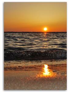 Obraz na plátně Moře a zapadající slunce Rozměry: 40 x 60 cm