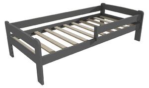 Vomaks Dětská postel se zábranou VMK009C KIDS Rozměr: 90 x 160 cm, Barva: barva šedá