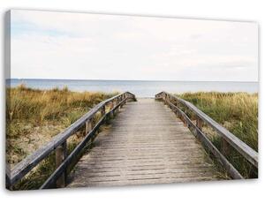 Obraz na plátně Dřevěná silnice u moře Rozměry: 60 x 40 cm