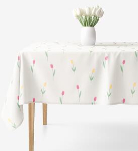 Goldea hranatý ubrus 100% bavlněné plátno - tulipány 120 x 180 cm