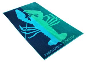 Plážová Osuška Vossen Absolutely Lobster, barva deep blue, 100 x 180 cm