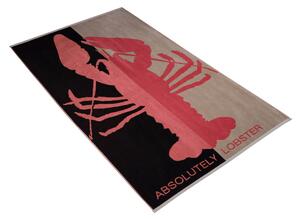 Plážová Osuška Vossen Absolutely Lobster, barva černá, 100 x 180 cm