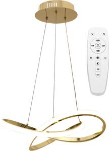 Toolight - Moderní LED kruhové závěsné stropní svítidlo + dálkové ovládání APP390-CP, zlatá, OSW-06906
