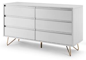 KOMODA, bílá, 120/70/40 cm Livetastic - Šuplíkové komody, Online Only