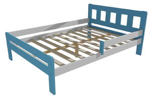 Vomaks Dětská postel se zábranou VMK010C KIDS Rozměr: 120 x 200 cm, Barva: barva modrá + bílá