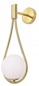 Toolight - skleněná nástěnná lampa E27 60W APP603-1W, zlatá, OSW-08996