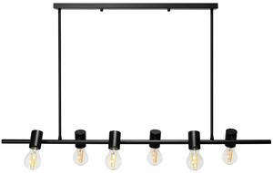 Toolight - Kovová industriální stropní lampa 6xE27 APP480-6CP, černá, OSW-00906