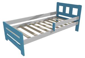 Vomaks Dětská postel se zábranou VMK010D KIDS Rozměr: 70 x 160 cm, Barva: barva modrá + bílá