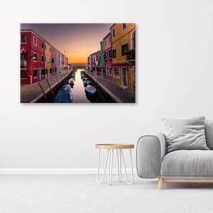 Obraz na plátně Město u vodního kanálu Rozměry: 60 x 40 cm