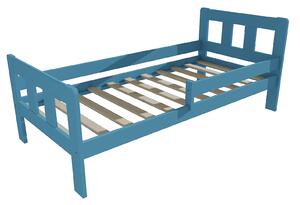 Vomaks Dětská postel se zábranou VMK010EA KIDS Rozměr: 90 x 160 cm, Barva: barva modrá + bílá