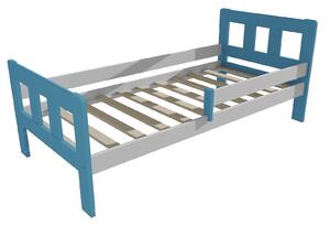 Vomaks Dětská postel se zábranou VMK010EA KIDS Rozměr: 120 x 200 cm, Barva: barva modrá + bílá