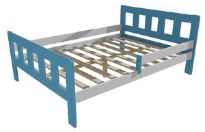 Vomaks Dětská postel se zábranou VMK010EA KIDS Rozměr: 120 x 200 cm, Barva: barva modrá + bílá