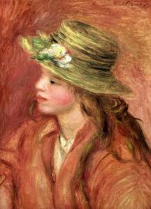 Obrazová reprodukce Young Girl in a Straw Hat, c.1908, Pierre Auguste Renoir