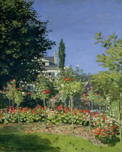 Claude Monet - Obrazová reprodukce Flowering Garden at Sainte-Adresse, c.1866, (30 x 40 cm)