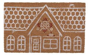 Kokosová rohožka s motivem perníkových domečků Gingerbread Bliss – 75x45 cm