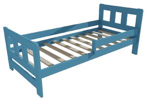 Vomaks Dětská postel se zábranou VMK010FA KIDS Rozměr: 120 x 200 cm, Barva: barva modrá + bílá