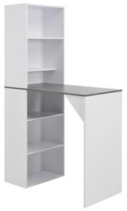 Barový stůl se skříní bílý 115 x 59 x 200 cm