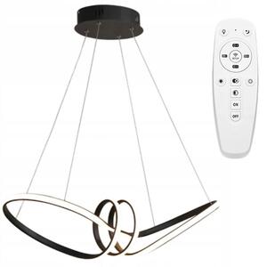 Toolight - LED závěsná lampa APP823-CP + dálkové ovládání, černá, OSW-06661