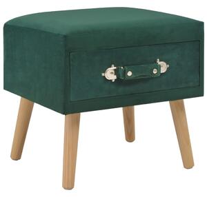 Noční stolek zelený 40 x 35 x 40 cm samet