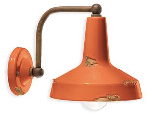 Ferroluce Nástěnné retro svítidlo VINTAGE, š. 28 cm, 1xE27 Barva: Oranžová