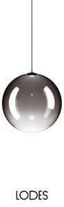 Lodes Designové závěsné LED svítidlo RANDOM SOLO, 1W, ø 18 cm, CRI90 Teplota světla: 2700K, Barva stínidla: Kouřová, Barva kabelu: černá
