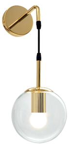 Toolight - nástěnná skleněná lampa E27 60W APP685-1W, zlatá, OSW-00095