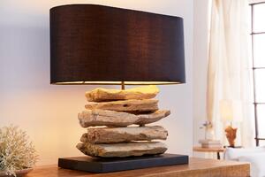 Designová dřevěná stolní lampa - Áres Invicta Interior