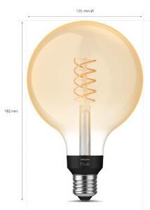 HUE White LED Filament žárovka E27 G125 7W 550lm 2100K IP20, stmívatelná