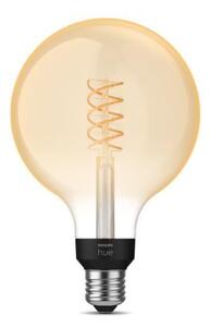 HUE White LED Filament žárovka E27 G125 7W 550lm 2100K IP20, stmívatelná