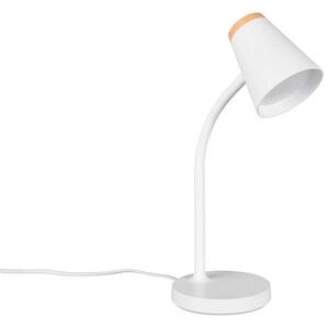 Trio Leuchten R55831101 PONGO - Čtecí stolní lampa v bílé barvě, LED 4,5W, 500lm, 3000K, 36cm (LED stolní lampa na čtení s vypínačem na stínidle)