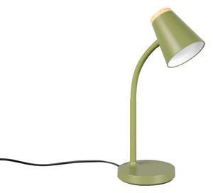 Trio Leuchten R55831115 PONGO - Čtecí stolní lampa v zelené barvě, LED 4,5W, 500lm, 3000K, 36cm (LED stolní lampa na čtení s vypínačem na stínidle)