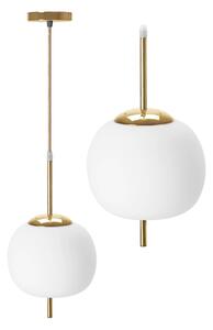Toolight - skleněná závěsná stropní lampa APP669-1CP, zlatá, OSW-00094