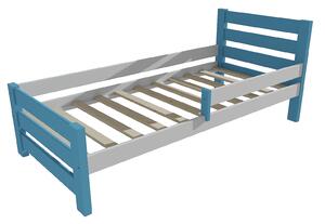 Vomaks Dětská postel se zábranou VMK011D KIDS Rozměr: 90 x 160 cm, Barva: barva šedá + bílá