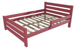 Vomaks Dětská postel se zábranou VMK011D KIDS Rozměr: 70 x 160 cm, Barva: barva růžová + bílá