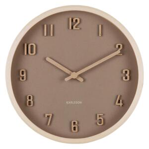 NÁSTĚNNÉ HODINY světle hnědá 22 cm Karlsson - Nástěnné hodiny, Online Only