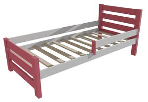 Vomaks Dětská postel se zábranou VMK011D KIDS Rozměr: 70 x 160 cm, Barva: barva růžová + bílá