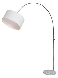 Designová kovová stojací lampa bílá - Boro Invicta Interior