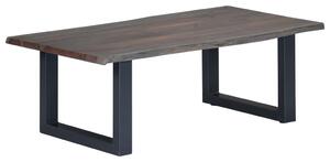 Konferenční stolek s živou hranou šedý 115x60x40cm dřevo akácie