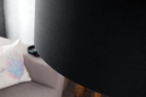 Designová kovová stojací lampa černá - Domino Invicta Interior