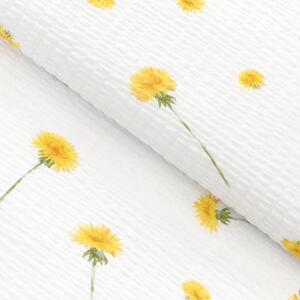 Goldea bavlněný krep - pampelišky 160 cm