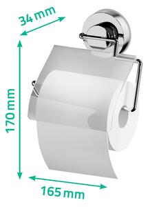 Ridder Vacuum doplňky Držák toaletního papíru - chrom - š. 165 mm, v. 170 mm, hl. 34 mm 12100000