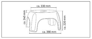 Ridder Senior program Stolička do koupelny, růžová, nosnost 100 KG - v. 22 cm, š. 33 cm, hl. 24 cm A1102613