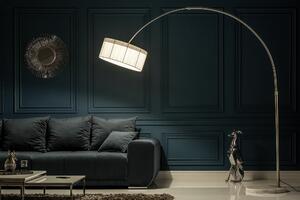 Designová kovová stojací lampa bílá - Circini Invicta Interior