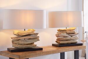 Designová dřevěná stolní lampa: Áres II Invicta Interior