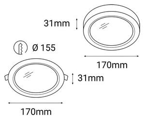 LED2 2190741 Svítidlo EASY-R ON, M 12W 4000K - LED2 Lighting