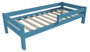 Vomaks Dětská postel se zábranou VMK013C KIDS Rozměr: 90 x 160 cm, Barva: barva šedá + bílá